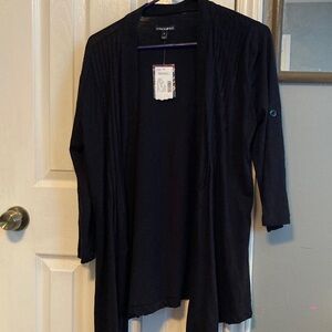 Fashion Bug Black Open Cardigan NWT Size S